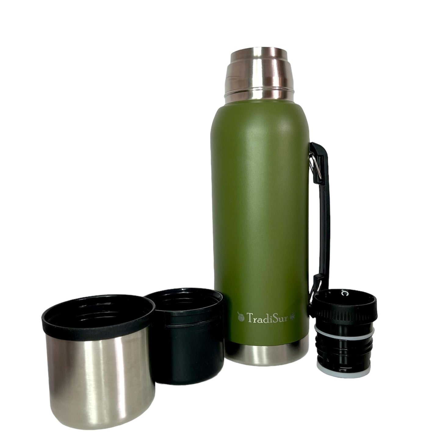 JUEGO DE MATE Y TERMO VERDE (CON BOMBILLA)