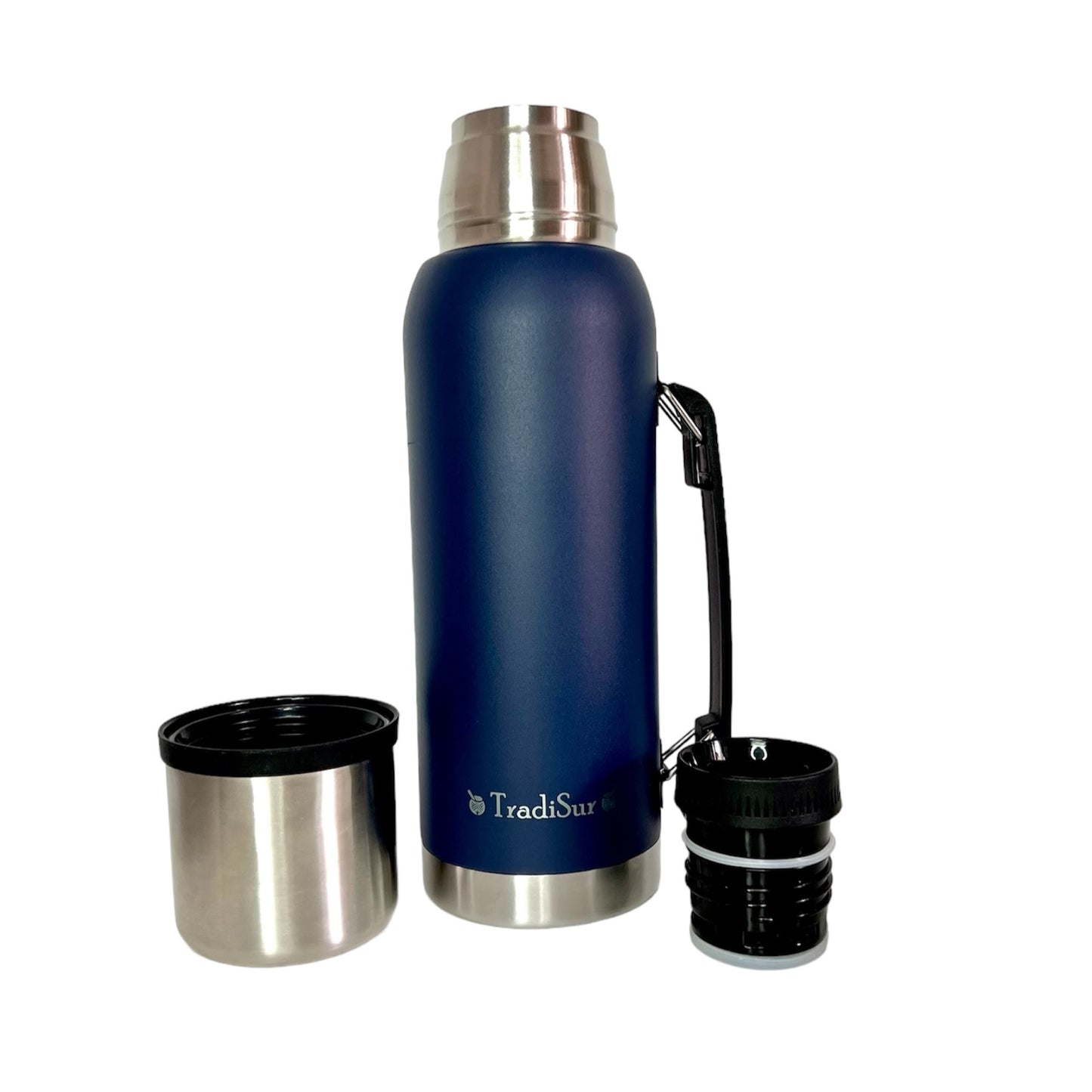 JUEGO DE MATE Y TERMO AZUL (CON BOMBILLA)